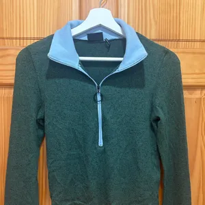 Urban Outfitters Out From Under Size Medium Green and Blue Collared Crop Top. thumbnail 3