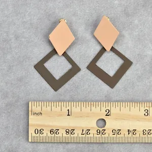 Gray Pink Diamond‎ Hook Stud Boho Dangle Fashion Jewelry Earrings NWT JB2-97 thumbnail 4