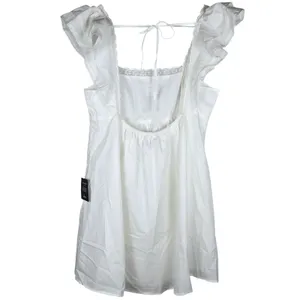 Lulus Marvelous Time White Ruffled Mini Dress XL NWT Coquette Fairycore Babydoll thumbnail 4