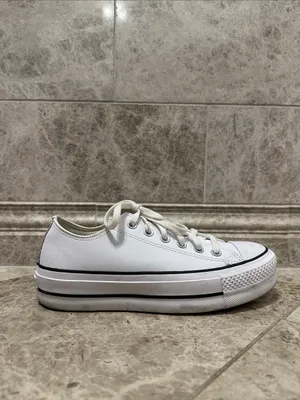 Converse Chuck Taylor All Star Leather Platform Sneaker White Size 7.5 thumbnail 9