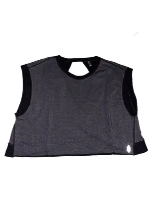 NWOT Free People Movement My Time Terry Tee Medium Black Grey thumbnail 5