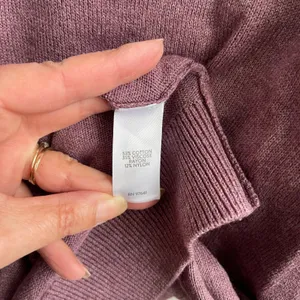 J. Jill Womens V-Neck Pullover‎ Sweater Plum Purple Heathered Cotton Blend 2X thumbnail 4