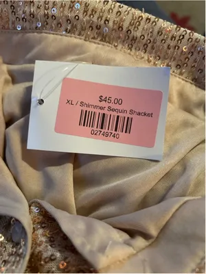 Women’s Boutique The Strawberry Finch XL Rose Gold Shimmer Sequin Shacket thumbnail 5