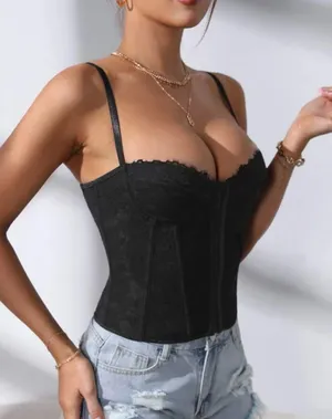 SheIn Black Lace Top thumbnail 2