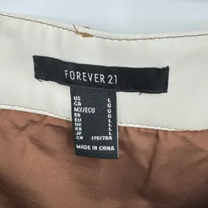 Forever 21 Faux Leather Patchwork on‎ Brown And Tan Mini Skirt L thumbnail 6