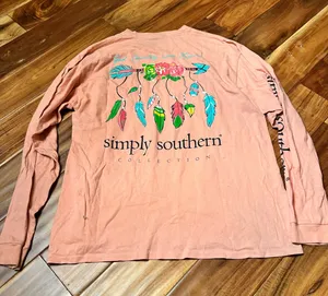 Women’s simply southern arrow feather long sleeve shirt. Size large thumbnail 1