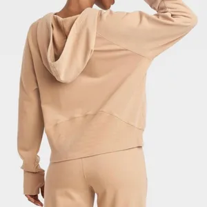 JoyLab Beige Half Zip Fleece Pullover Sweatshirt Size XL thumbnail 5