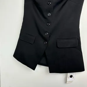 NWT Commense Button Down Tube Top Sz Medium Black thumbnail 7