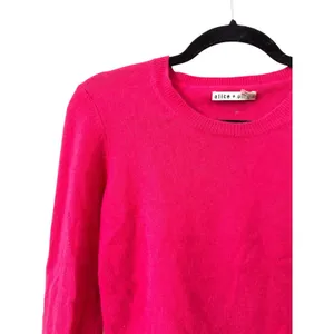 ALICE + OLIVIA Cashmere Blend Cropped Sweater Pink Small *Flaw* thumbnail 3
