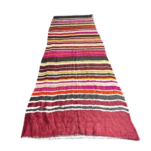 Ritual 100% Wool Multicolor Striped Oversized Scarf Wrap Shawl Boho NWT Multiple thumbnail 4