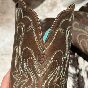 Ariat 15834 Legend Square Toe Brown Pull‎ On Leather Cowboy Boots - 9B BB2 thumbnail 7