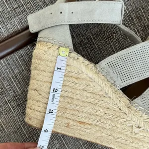Marc Fisher Womens Mladore Leather Espadrille Platform Wedge Sandals thumbnail 8