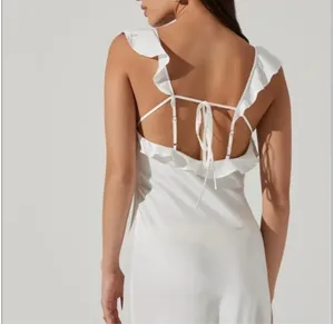 ASTR The Label White Satin Maxi Dress thumbnail 2