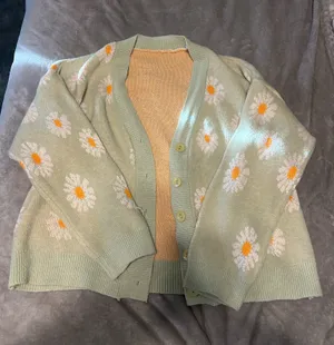 Shein Floral Cardigan Sweater thumbnail 1