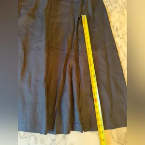 NWOT Quince 100% European Linen Black Side Slit Maxi Skirt Sz L thumbnail 6