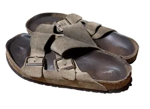 Birkenstock Arizona Soft Footbed Taupe Suede Sandals Size 39 / 8-8.5 Women’s M6 thumbnail 1