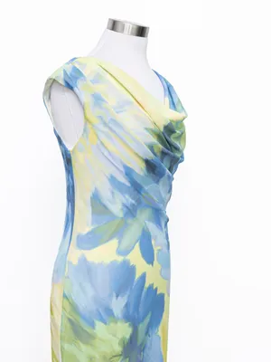 Betsy & Adam - Petite Floral Chiffon Maxi Dress thumbnail 9