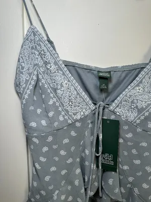 Wild Fable Blue Paisley Bandana Cami Tank Top XS thumbnail 8