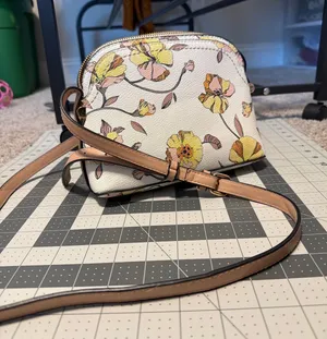 Faux Leather Crossbody A New Day Purse with Poppies thumbnail 1