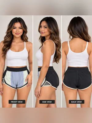 Lululemon Run Speed Short Size 2 Black Blue Stripe Lined 2.5” Running Shorts thumbnail 2