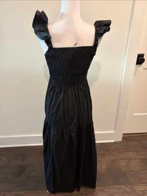 New With Tags THML Black Tiered Maxi Dress with Pockets Sz S thumbnail 6
