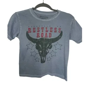 Tilly's Restless Road Baby Doll T Shirt Size Small Blue Short Sleeve thumbnail 1