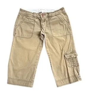 Abercrombie & Fitch Y2K women's green cargo utility cropped embroidered Size‎ 4 thumbnail 1