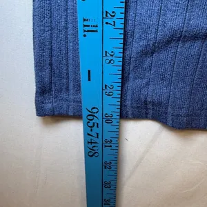 State of Day Intimates Blue Ribbed Henley Pajama Set Long Sleeve Wide Leg Small thumbnail 14
