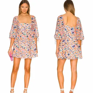 AMANDA UPRICHARD Darling Floral Mini Dress in Madagascar Size XS thumbnail 2