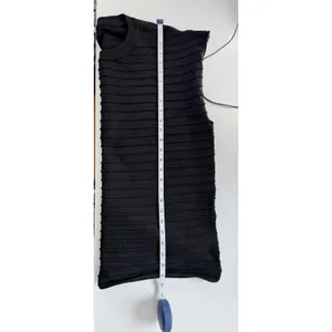 Black Textured Ribbed Knit Sweater‎ Vest Sleeveless Crew Neck Top XXL N5G045 thumbnail 6