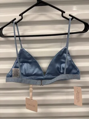 Sau Lee Cleo Denim Bralette Light Denim Womens Size 4 thumbnail 5