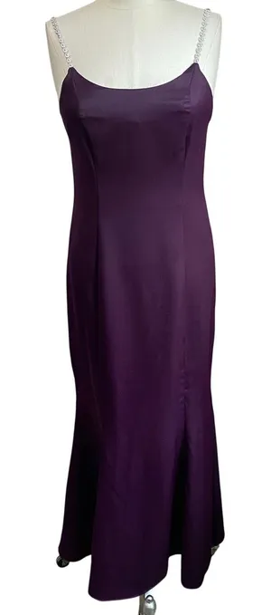 Cristin Stevens‎ Y2K Whimsigoth Jewel Tone Purple Maxi Mermaid Gown Size 9/10 thumbnail 1