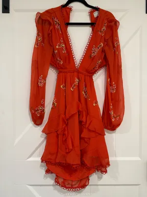 Orange Embellished Asos’s Dress thumbnail 3