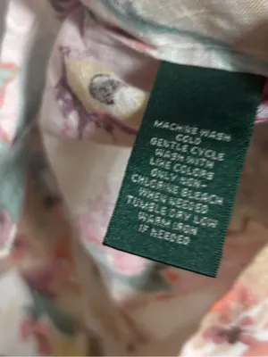 Lauren Ralph Lauren white floral button down shirt size medium thumbnail 6