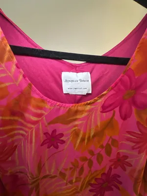 Appropriate Behavior Pink and Orange Floral Tropical Sleeveless Maxi Dress thumbnail 2