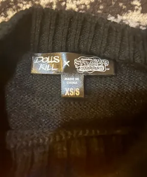 Dolls Kill x SpongeBob Rebel Star Intarsia Sweater size XS/S thumbnail 5
