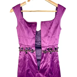 NWT Mandalay Oleander Purple Beaded Embellished Midi Cocktail Evening Dress Sz 2 thumbnail 12
