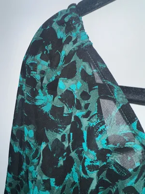 Isabel Maternity by Ingrid & Isabel Green Floral Long Sleeve Chiffon Blouse Size thumbnail 5