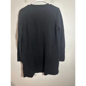 J.Crew Juliette Collarless Blazer Sweater Cardigan Black 100% Cotton Small J6339 thumbnail 6