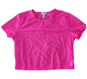 PINK - Victoria's Secret Vibrant Pink Mesh Crop Top thumbnail 1