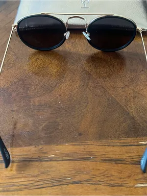 I-SEA Polarized Round Sunglasses - All Aboard Black Lens Gold Metal Frame thumbnail 3