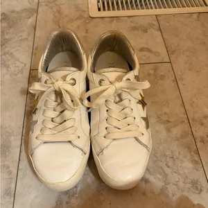 Zadig & Voltaire white leather multicolored star sneakers thumbnail 3