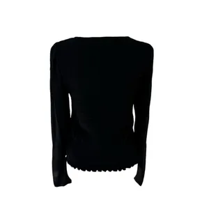 NWT GAP Long Sleeve Scoop Neck Top Black Size Medium thumbnail 4