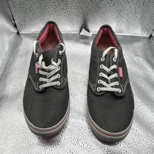 Vans‎ Women's Size 8 Gray Canvas Lace-Up Sneakers Pink Lining Casual Shoes thumbnail 5