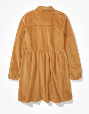 American Eagle CORDUROY BABYDOLL SHIRT DRESS thumbnail 5