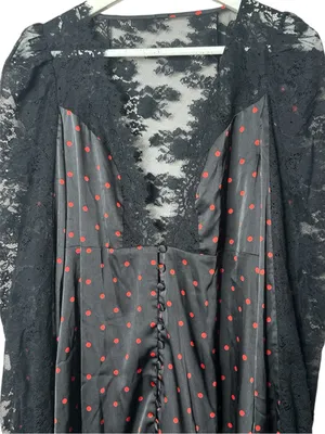 For Love & Lemons Melrose Robe Dress Polkadot Size Small thumbnail 5