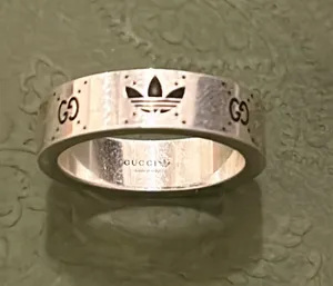 Gucci x Adidas Engraved Interlocking G Ring Ag 925 thumbnail 3