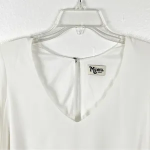 SHOW ME YOUR MUMU Donna Michelle White V-Neck Tunic Top Small Casual Neutral thumbnail 6