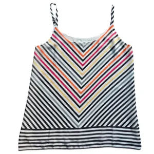 Cabin creek Cabi Festival Women Multicolor Cami Top Chevron Striped Relaxed Beach‎ Modern, M thumbnail 1