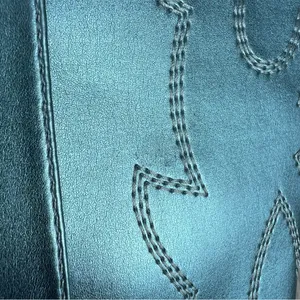 Madden Girl Arizona Knee High Cowboy Boots 7.5M Metallic Blue $99 thumbnail 4
